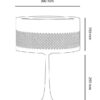 Drawing of Phily lamp - Black Velvet lampshade with high quality braid