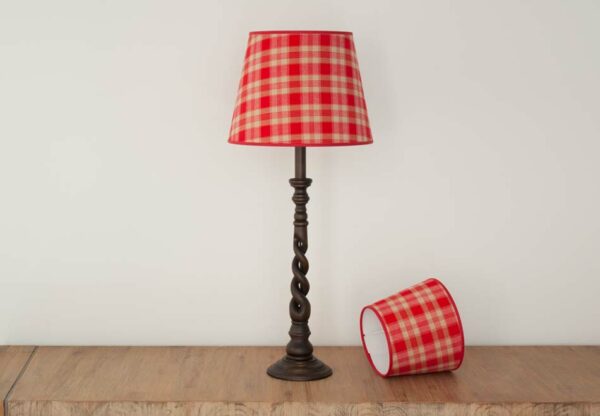 Empire lampshade in red tartan - MorzCherry- 61060373